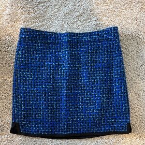 J Crew Blue Tweed Mini Skirt - Classic Women's Skirt